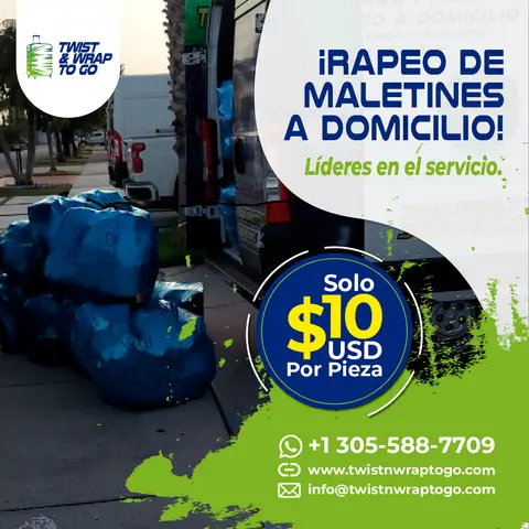 ¡Envoltura de maletines a domicilio!